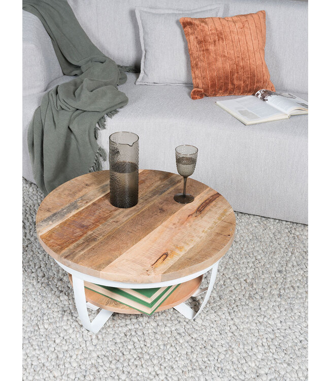 Rootsmann Couchtisch Cilamon Weiß - 90 cm