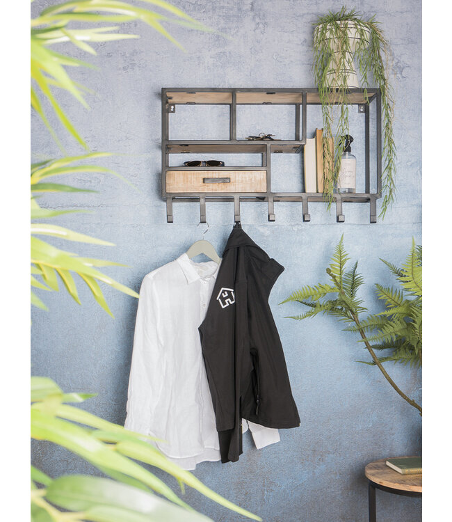 Rootsmann Wandregal Garderobe Moos Links | Braun