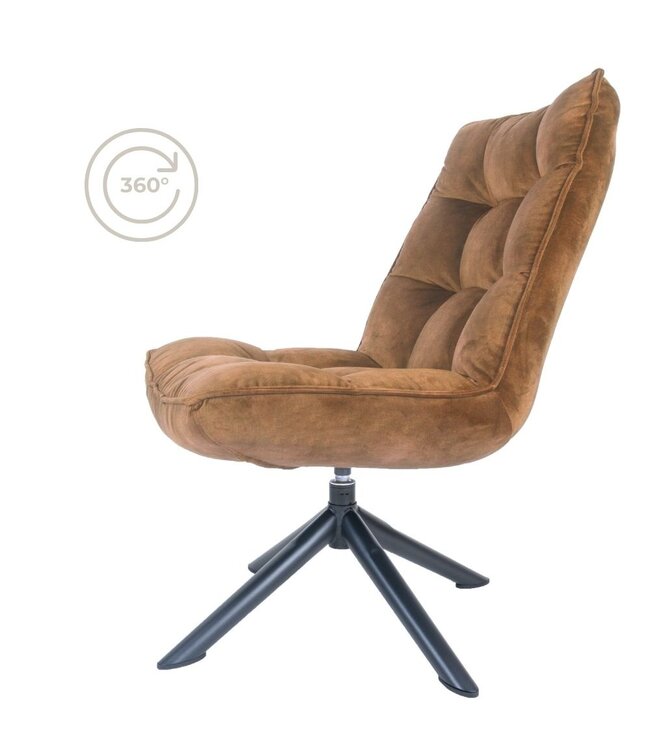 Rootsmann Sessel Rik Adore Samt | Braun