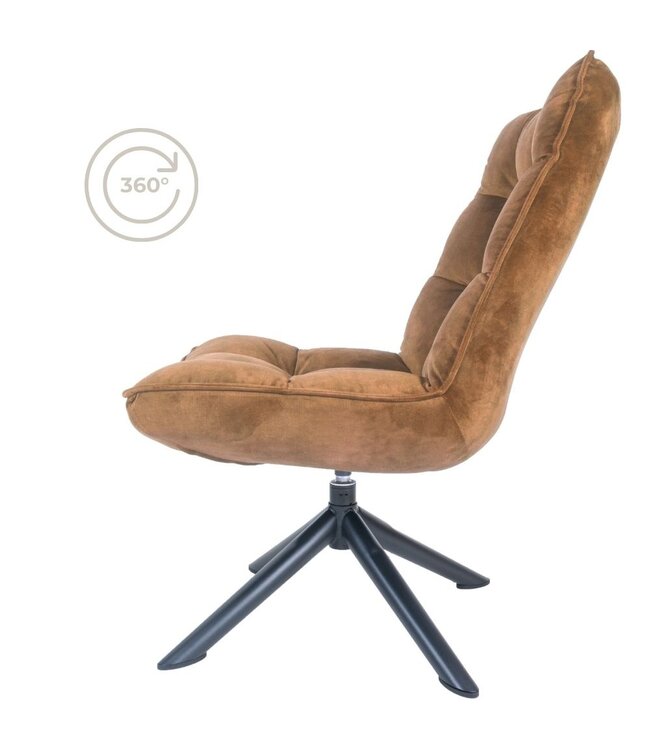 Rootsmann Sessel Rik Adore Samt | Braun