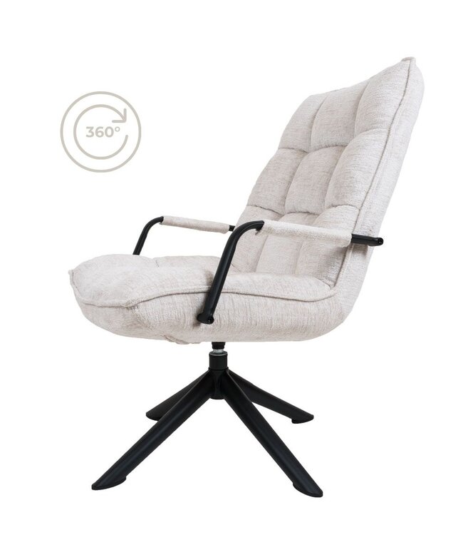 Rootsmann Sessel Rik mit Armlehne Fusion | Weiß