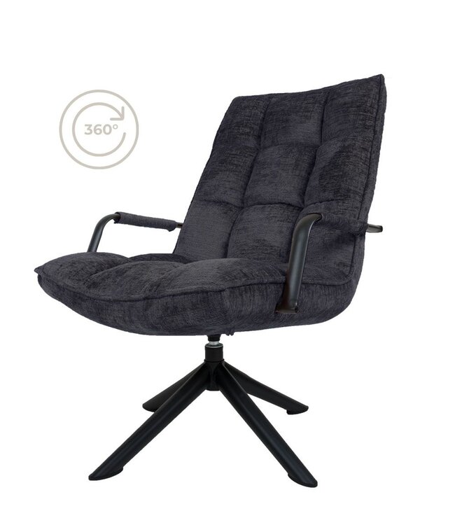 Rootsmann Sessel Rik mit Armlehne Fusion | Dunkelgrau