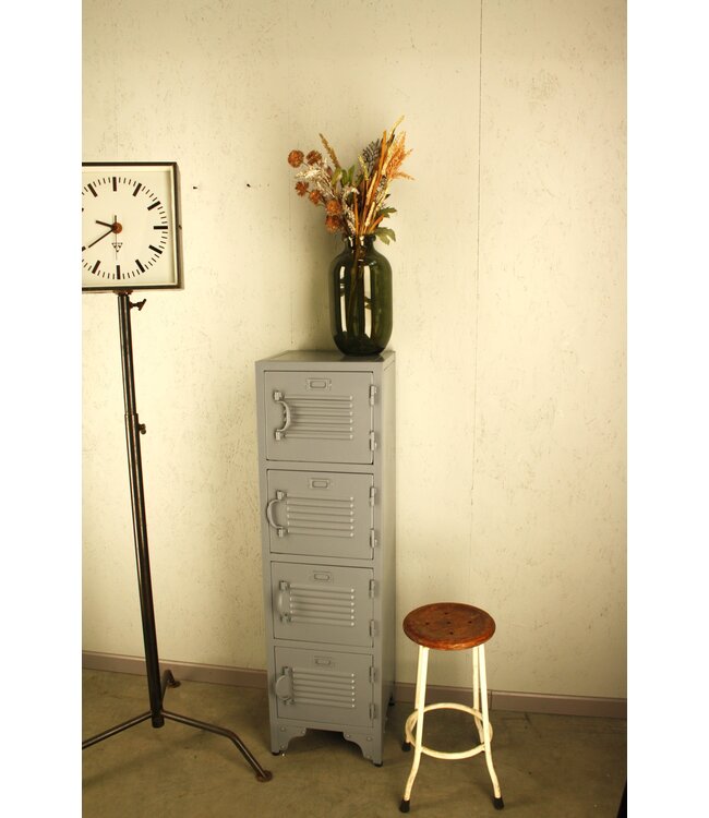 Rootsmann Schließfachschrank Bulky 4 Turen |  grau