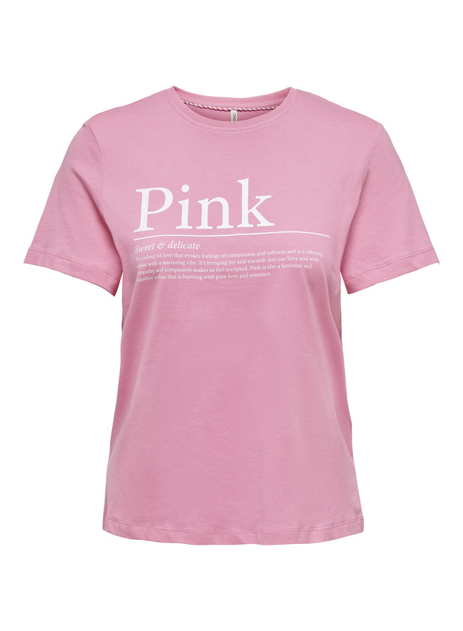 Only T-shirt 15259172 - Sachet Pink/Pink White