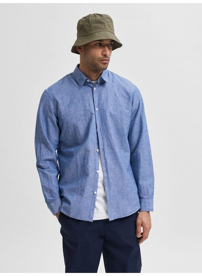selected Overhemd 16078867 - Medium Blue Denim