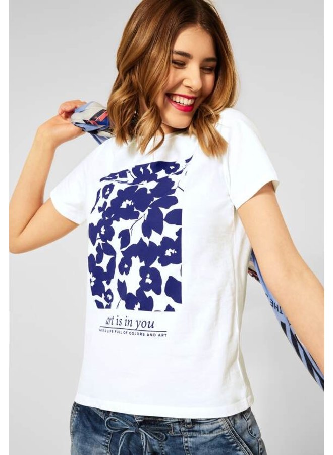 Street one T-Shirt Flower Partprint Shirt  317805 - 20000