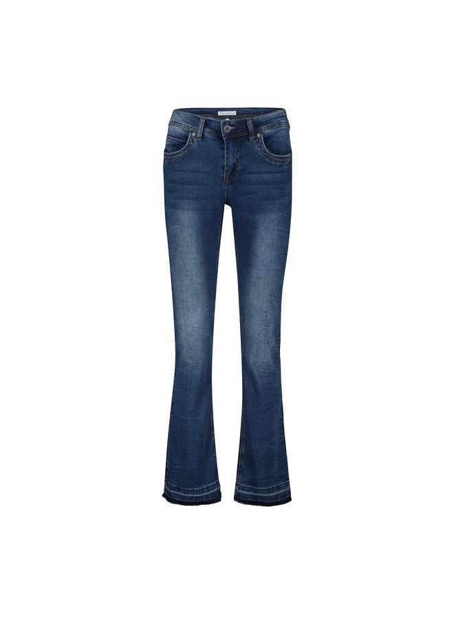 Red Button Flared Jeans SRB3099 Babette - Stone Used