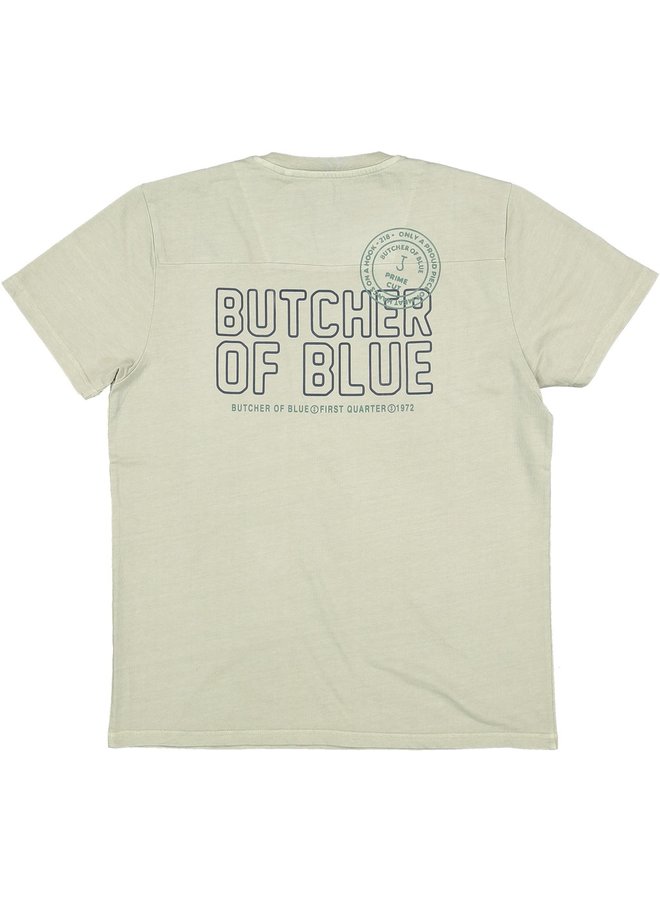 Butcher of Blue T-Shirt M2312007 Raider Stamp Tee - 791 Dk. Dephi Green