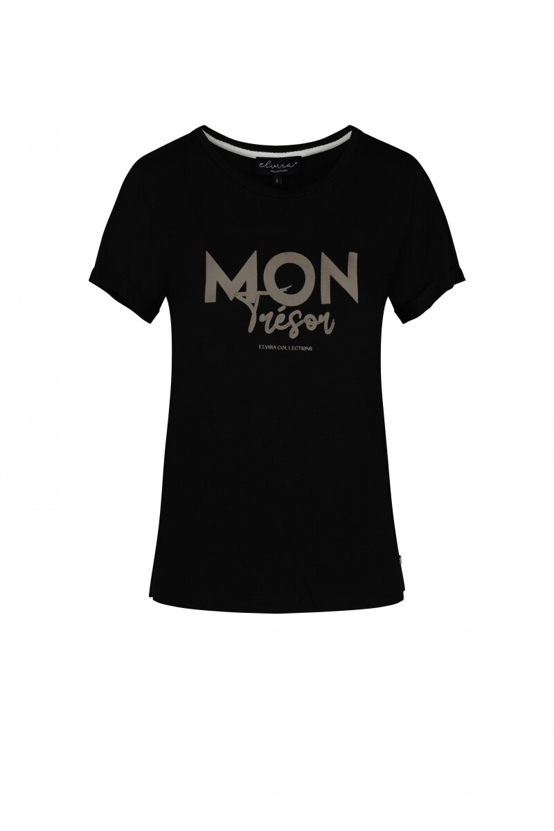 Elvira T-Shirt E4 23-045 T-Shirt Tresor - 004 Black - Greenfield