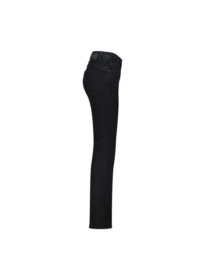 Red Button Flared Jeans SRB4079 - Black