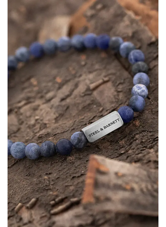 Steel & Barnett Armband SBNN/006 - Matt Sodalite