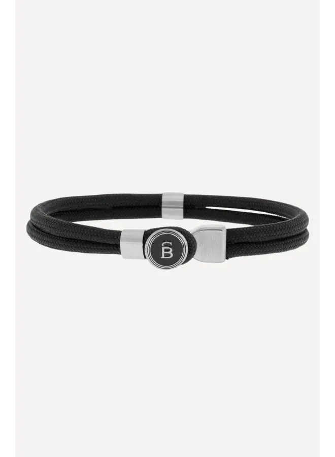 Steel & Barnett Armband RBR/001 - Black Silver