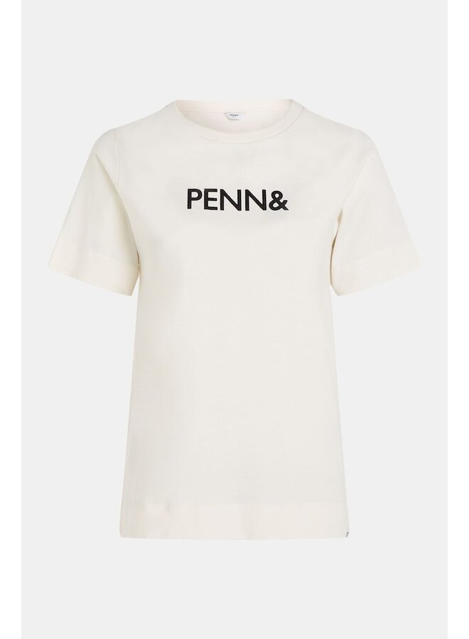 Penn&Ink T-Shirt W23F1379 - Ecru/Black