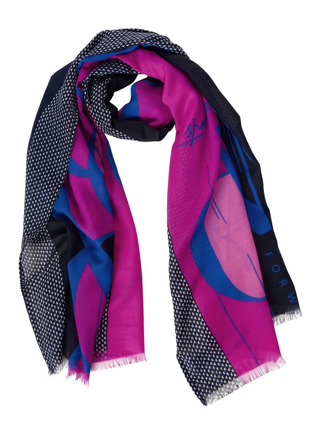 Sjaal 572325 Printed Longscarf Multr - 35463 Bright Cozy