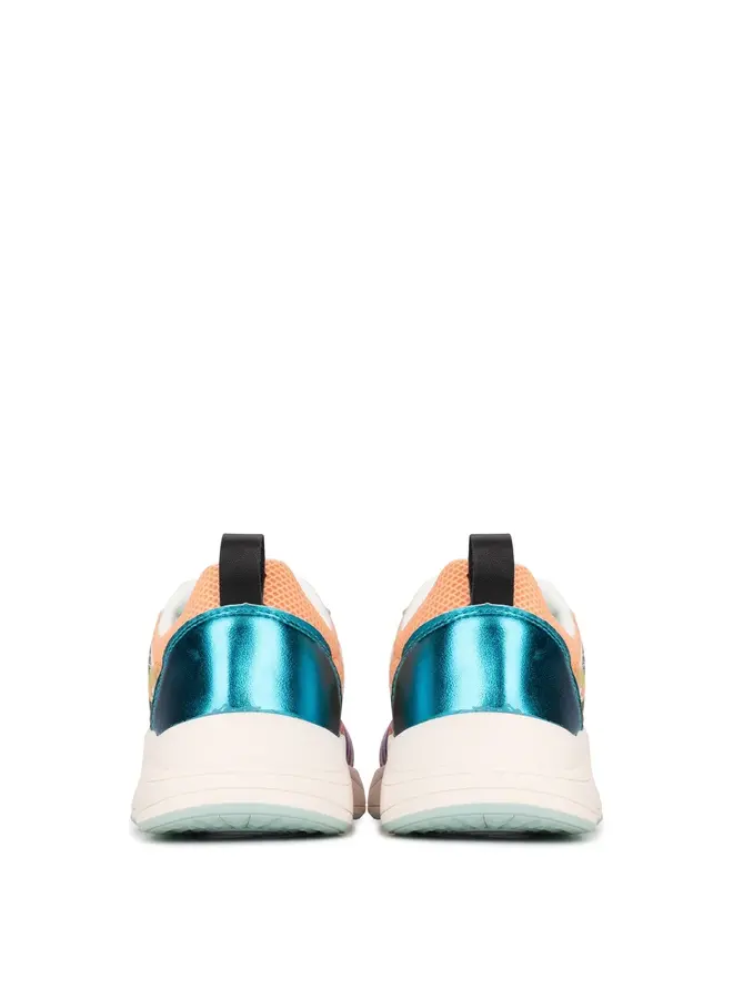 Poelman Sneakers B.V. C18582X9PSH21 - White/Salmon/Mint/Black/Orange