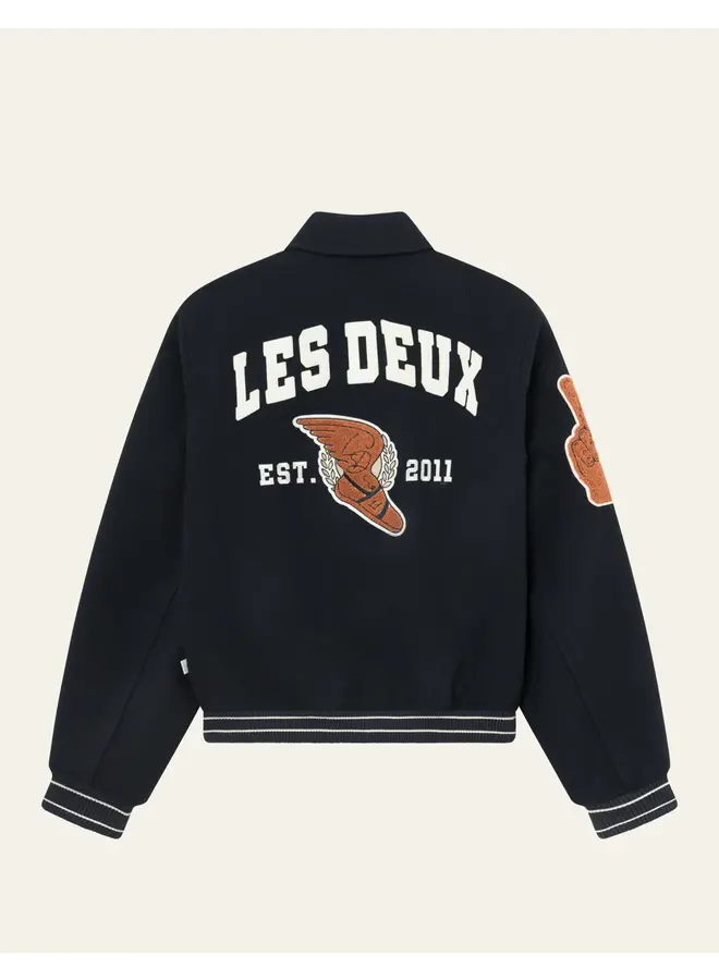 Les Deux Baseball Jas LDM610135 Varsity Jacket - 460460 Donker Blauw