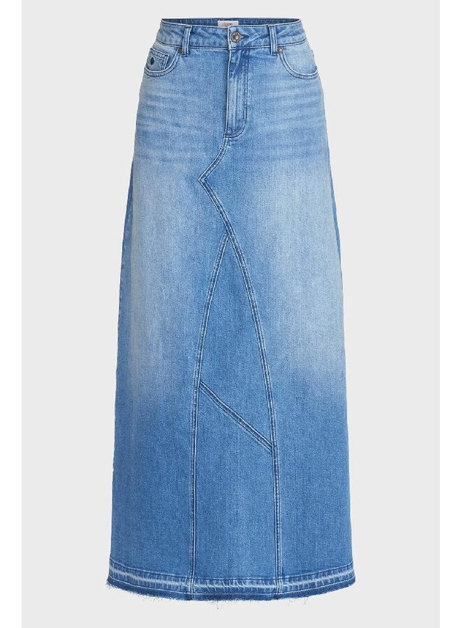 DNM Pure Lange Denim Rok DSU24.12006 ELVIS Skirt - Rigged Blue