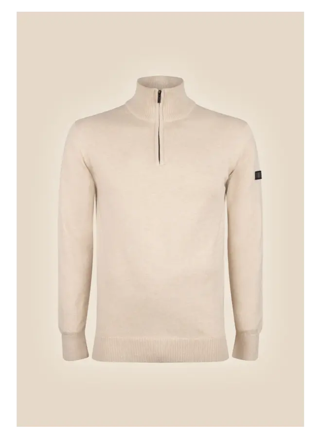 Presly & Sun Half Zip Trui lewis Pullover - Beige