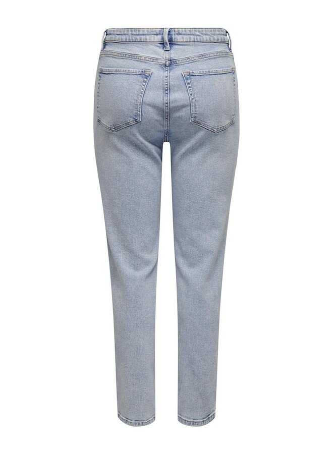 Only Straight Fit Jeans Met Hartjes 15325289 - Light Blue Denim