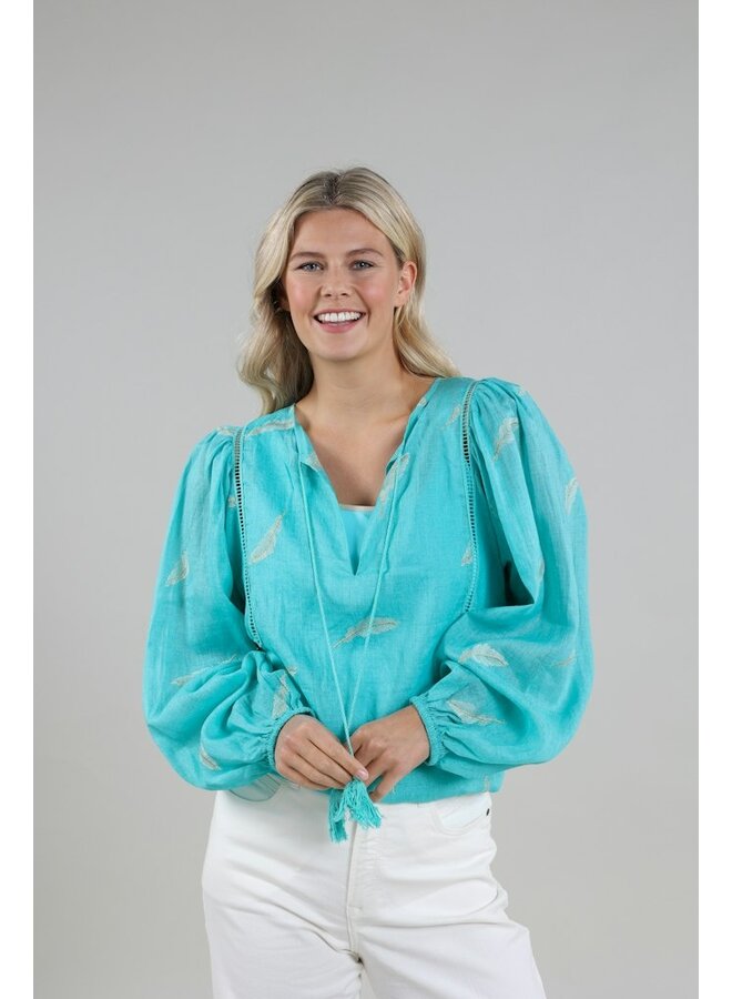 Blouse Cecile SS240451 - 6 Turquoise