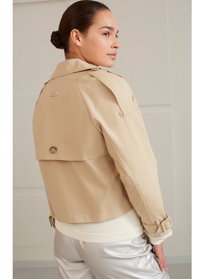 YAYA Cropped Trench Coat 02-001024-402 - 51307