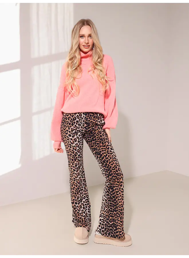Flared Pantalon Marge Broek - Leopard