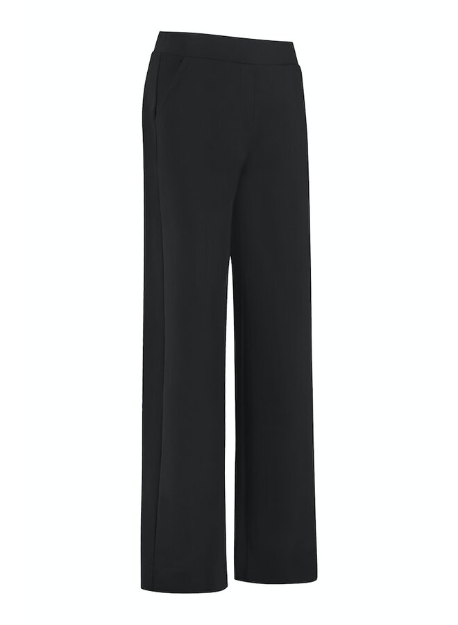 Studio Anneloes Wide Leg Broek Lexie Bonded 94779 - 9000 Black