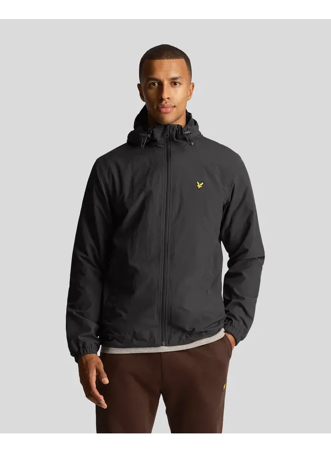 Jas JK464V Zip Through Hooded Jack - W635 Gunmetal