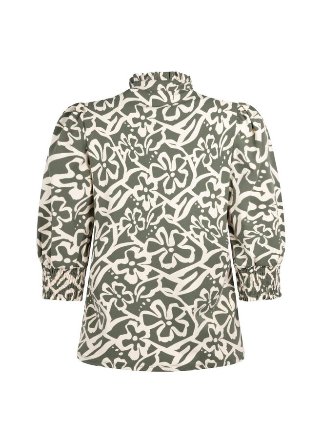 Zoso Blouse 241 Janice - 1250-1200 Green Ivory