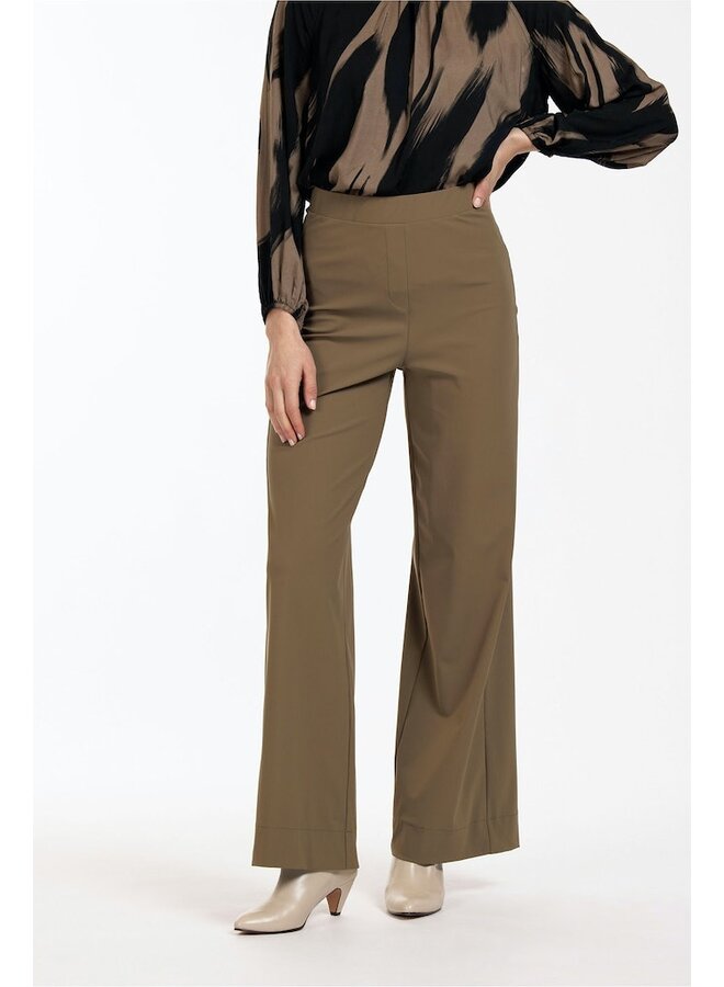 Studio Anneloes Broek Wide Leg Alex Bonded Trousers 09594 - 8000 Earth