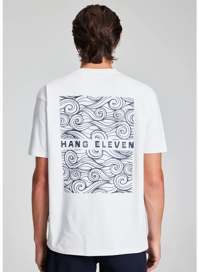 Hang Eleven T-shirt Organic Wave Tee - White