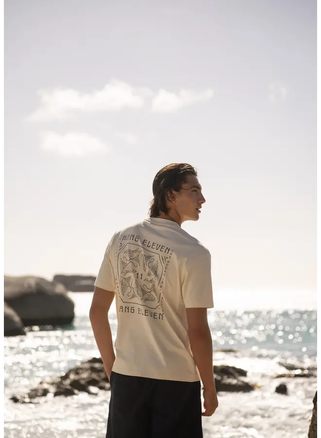 Hang Eleven T-shirt Organic Ocean Tee - Sand