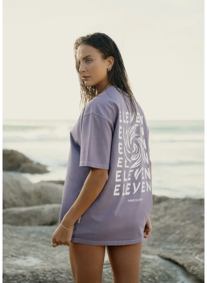 Hang Eleven T-shirt Washed Swirl Tee - Purple