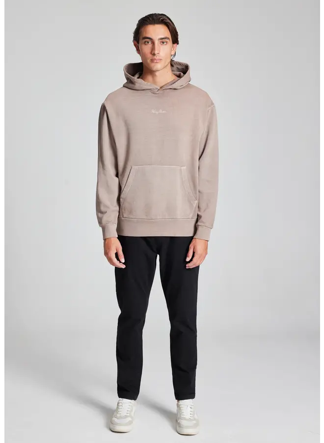 Hang Eleven Hoodie Handwritten - Washed Brown