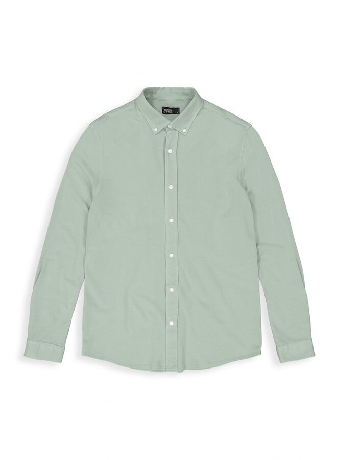 Butcher of Blue Overhemd Robbins Clean Pique Shirt M2314009 - 722 Ice Green