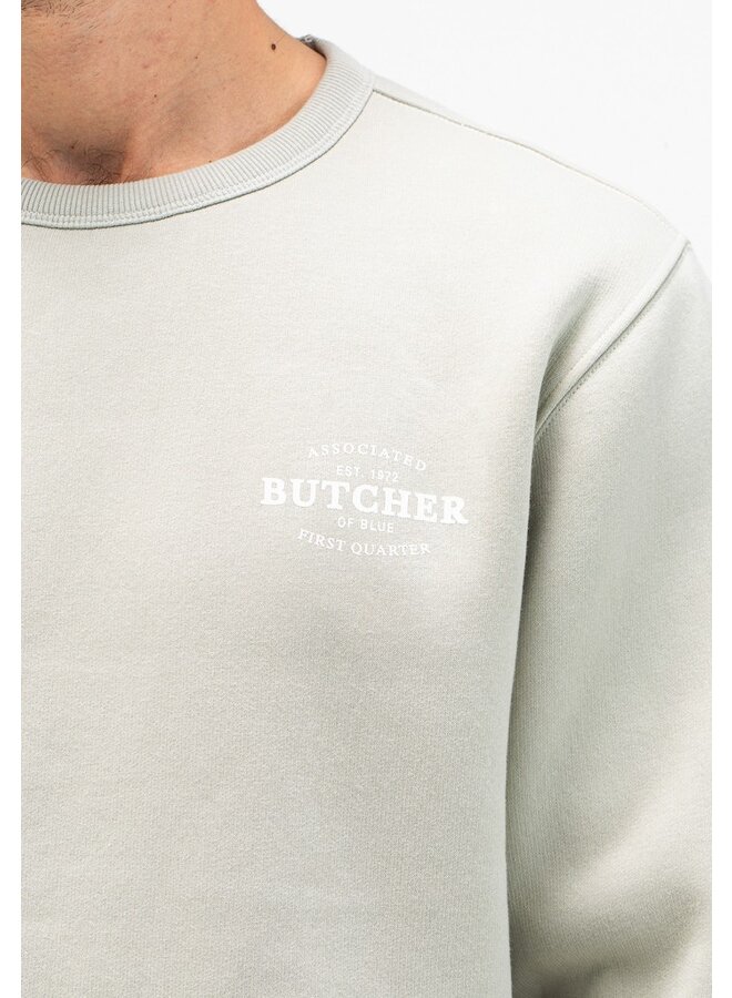 Butcher of Blue Trui Army Amstel Crew Neck M2413012 - 791 Dk. Delphi G