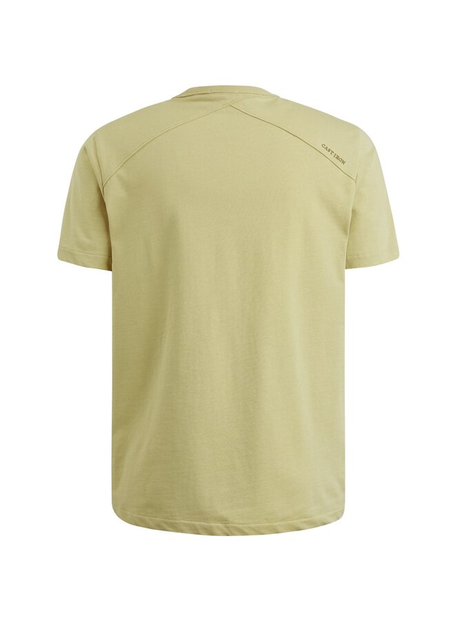 CAST IRON T-shirt r-neck heavy co jersey regular fit - Dried Moss
