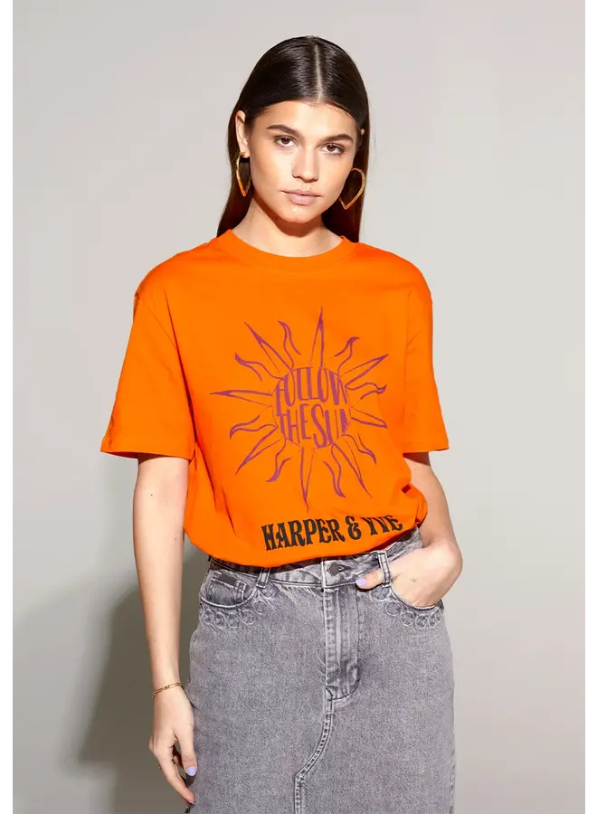 T-shirt Follow The Sun SS24D300 - 801 Sunset Oranj