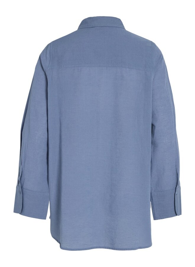 Vila Blouse VILINAJA BUTTON L/S SHIRT - Kentucky Blue