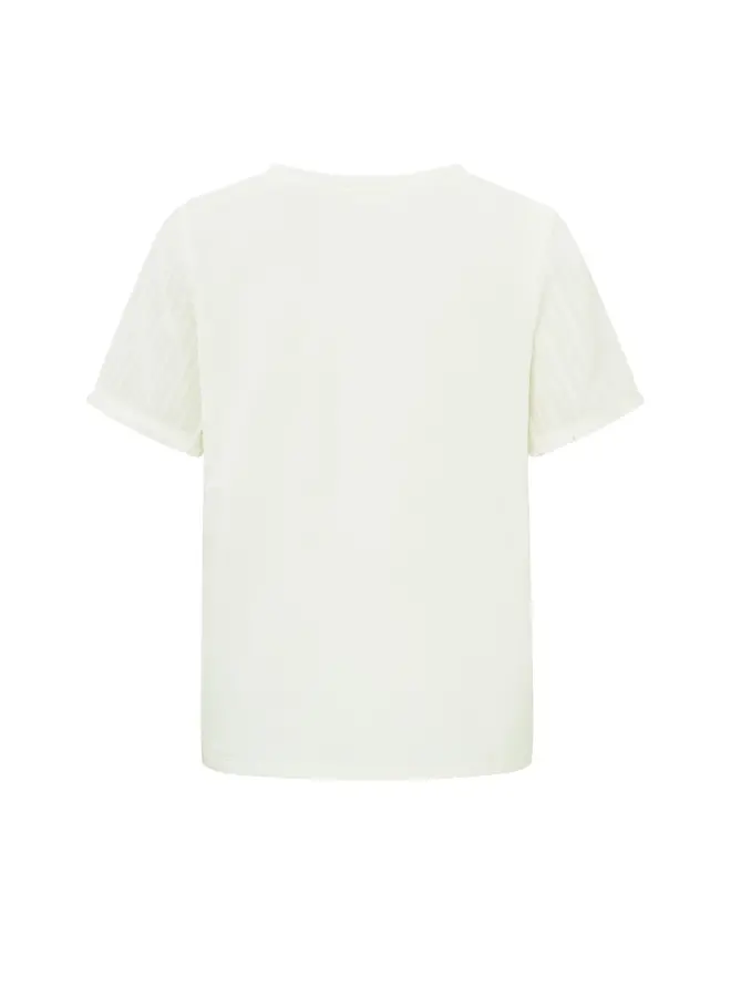 YAYA T-shirt 01-701162-403 - 99293 Ivory White