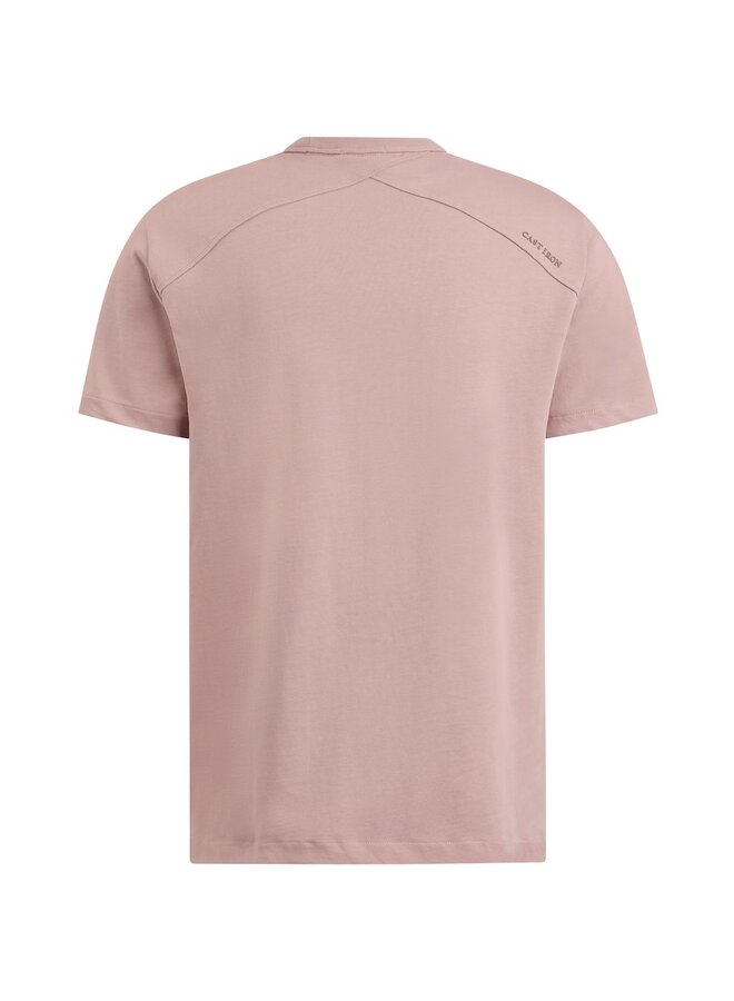 CAST IRON T-shirt R-neck regular fit heavy cotton - Licht Roze
