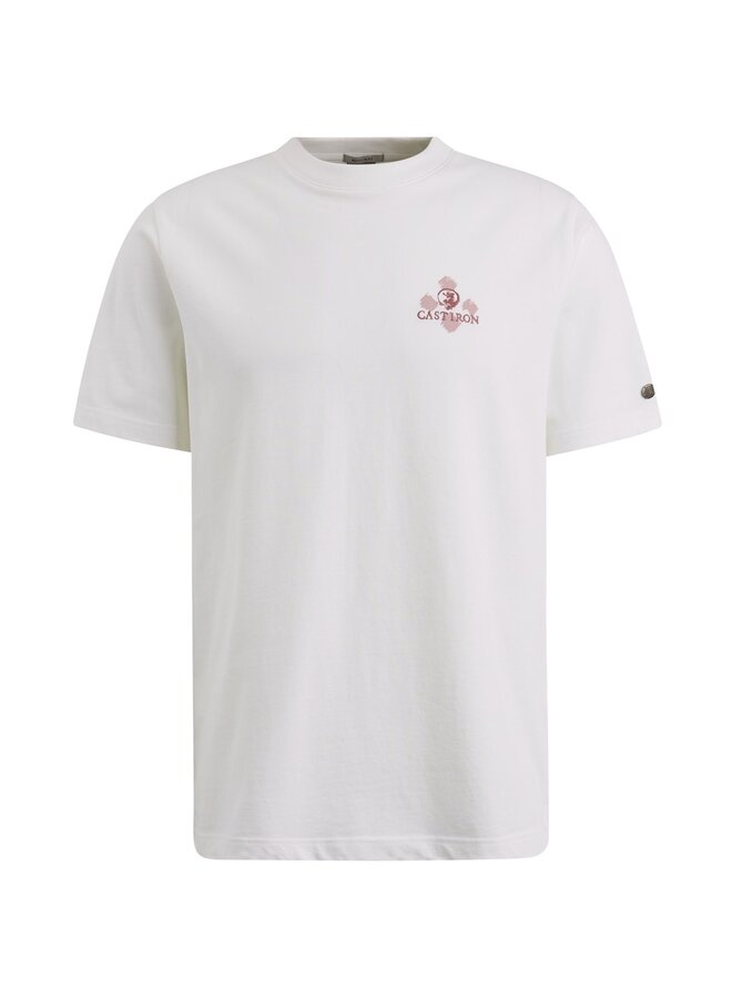 T-shirt Short sleeve r-neck regular fit cotton- Wit