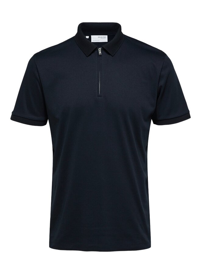 Selected Polo SLHFAVE ZIP SS POLO NOOS - Sky Captain