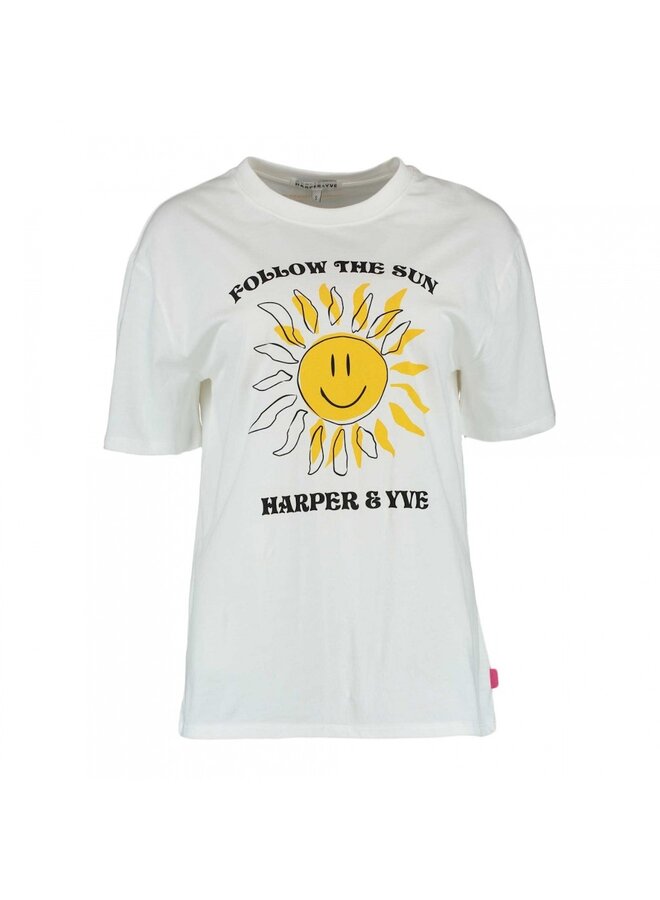 Harper and Yve T-shirt Smiley SS24D302 - 701 Pineapple