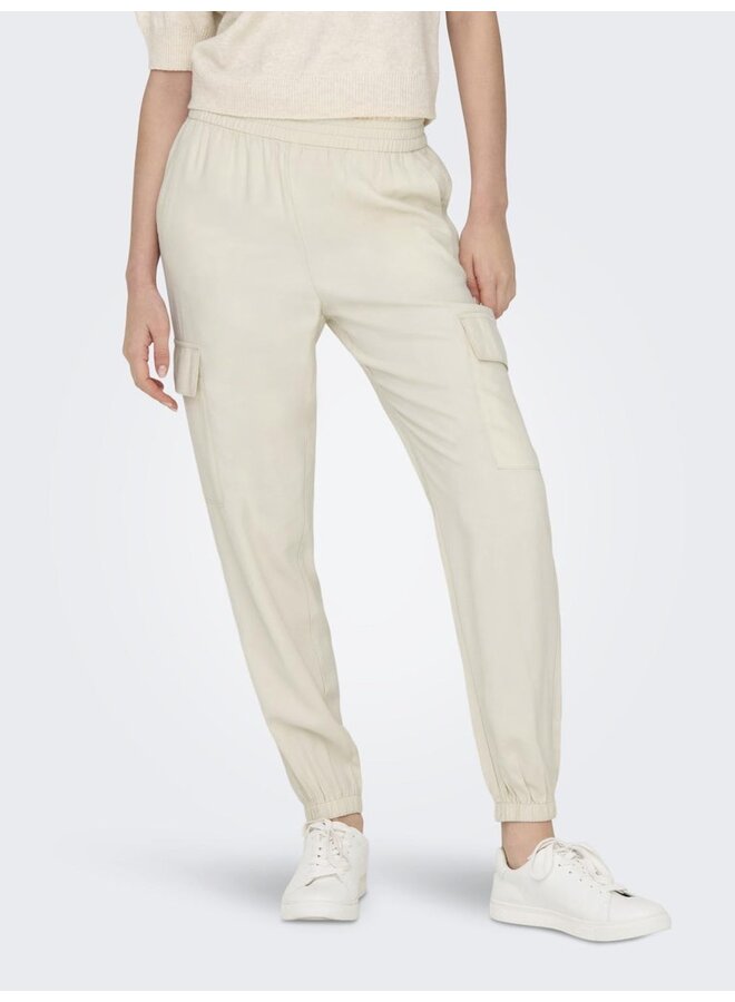 Only Broek ONLARIS LIFE HW PB CARGO PANT CC WVN- Birch - Lengtemaat L32