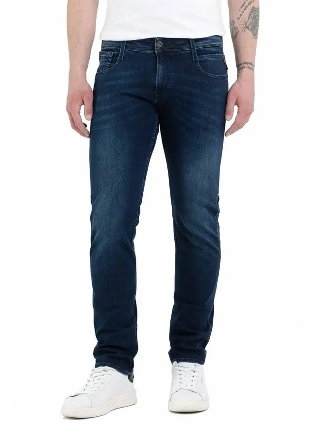 Replay Slim Fit Jeans Anbass M914.000.41A C38 - Donker Blauw  007