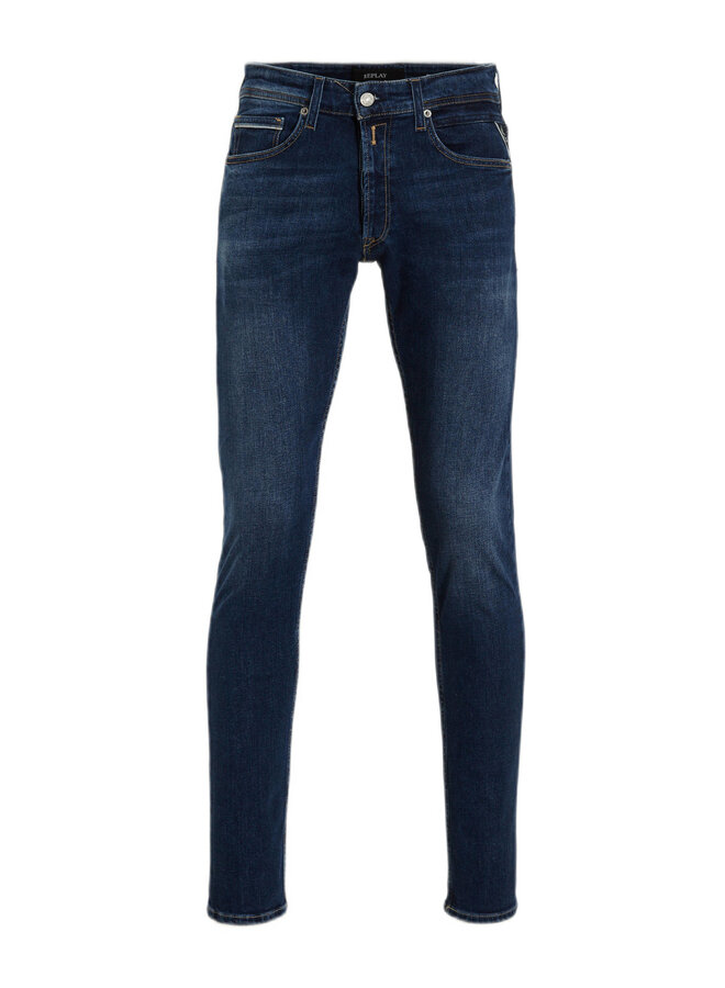 Replay Straight Fit Jeans Grover MA972 .000.685 488 - Donker Blauw 007