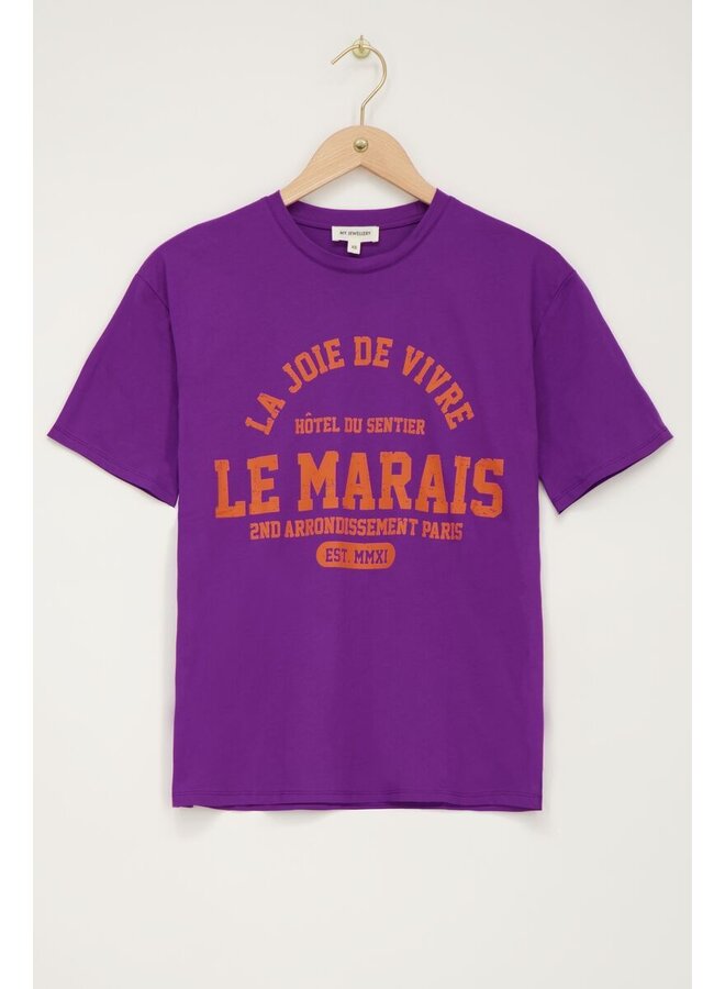 My Jewellery T-shirt Joie De Vivre - Paars