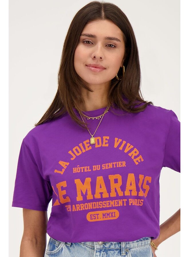 My Jewellery T-shirt Joie De Vivre - Paars