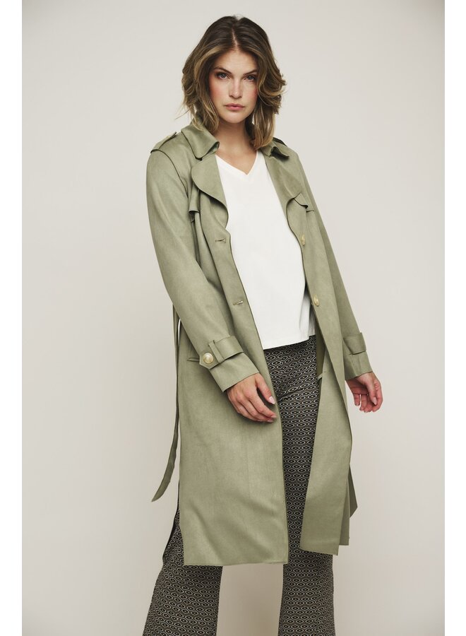 Rino&Pelle Trench Coat Jas Nula.7002420 - 6023 Sea Moss